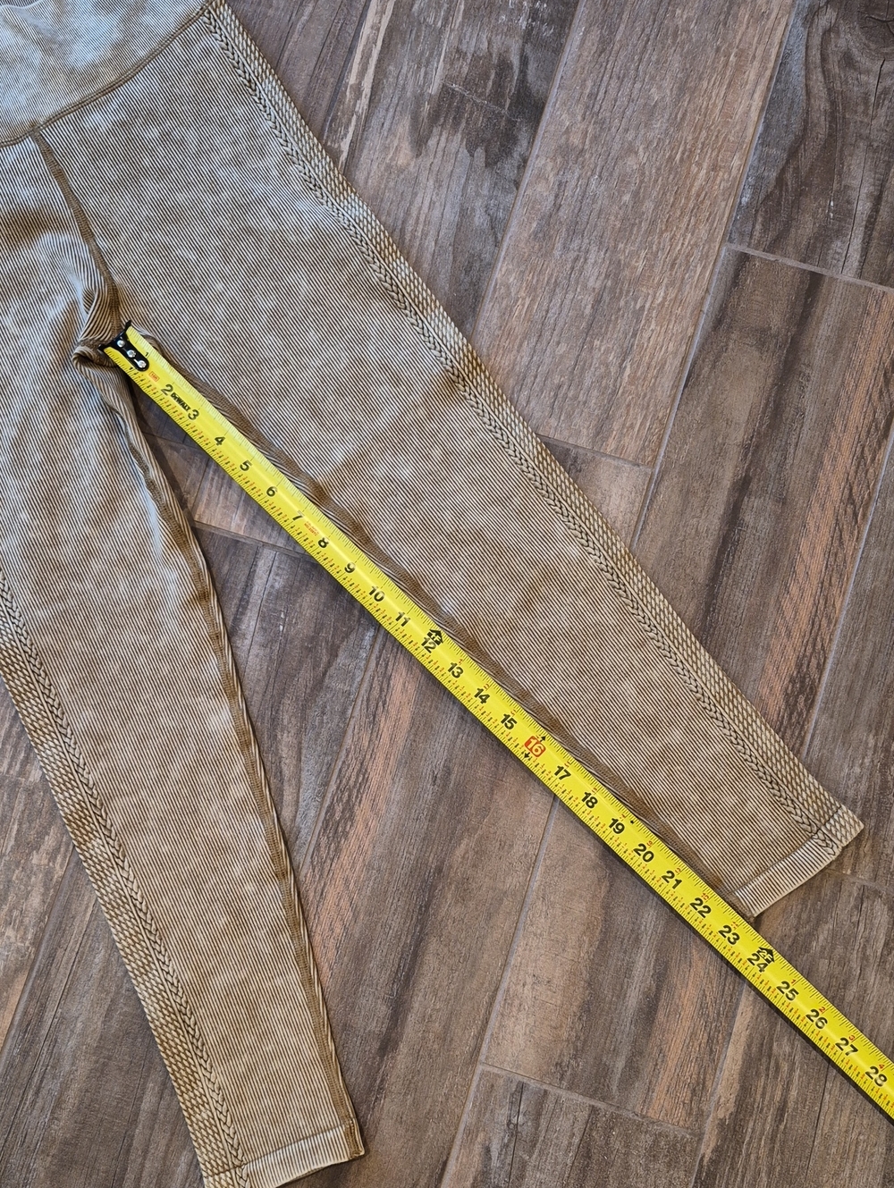 XS/S Offline Aerie Mustard Tan Ribbed Braided Detail Long Sleeve Top & Leggings - Picture 15 of 16